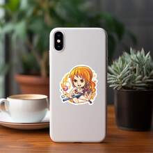 ONE PIECE 50PCS Cartoon Anime One Piece Luffy Zoro Waterproof Stickers Cool Graffiti Decals DIY Phone Suitcase Laptop Fridge Wall Decoration Sticker Room Decor Wall Stickers Wall Sticker Home Decor