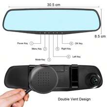 1pc 4.3 Inch 1080P Ultra High Definition Single Lens Dash Cam Recorder With Night Vision, Supports 32GB Micro SD Card, Loop Recording, Applicable For All Cars
