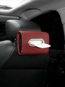 1 Car Tissue Box, Tissue Drawer Box, Visor Tissue Box And Mask Holder, Non-Slip Design, Universal Elegant Car Interior Accessories, Suitable For Cars, SUVs, Trucks (Rectangular) - Type a - View 15