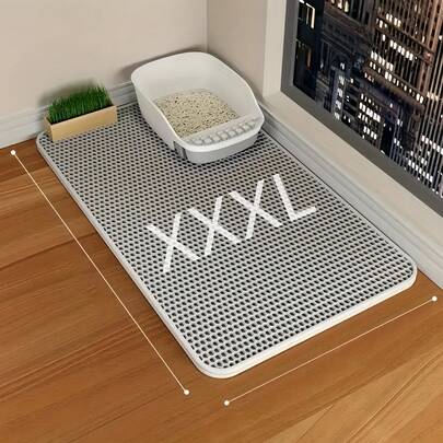 1件随机颜色猫砂垫，猫爪垫，猫砂盆，狗厕所，防散猫砂垫，防拖猫砂盆，双层猫砂捕捉垫