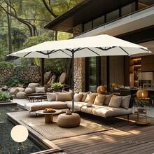 13ft Outdoor Extra Large Patio Umbrella DoubleSided Market Umbrella With Crank - as pic - View 4