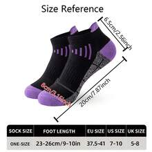 1 Pair Women's Spring/Summer Compression Sports Socks - Low Cut, Shock Absorbing, Breathable, Moisture Wicking, Arch Support, Suitable For Running, Cycling And Outdoor Activities - Multicolor - View 4