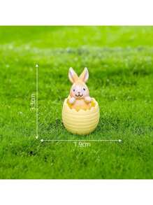 1pc Cute Easter Rabbit Blind Box Miniature Figurine, Decorative Accessory For Car, Desktop, Photography, Dollhouse, Birthday, Holiday Gift