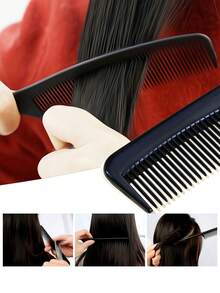 4 Piece Professional Comb Set Black - Fine Pro Tail Combs, Dresser Hair Comb Styling Comb - Premium Grade For Men And Women - Parting Teasing And Styling - Multicolor - View 8
