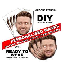 1/3/6 件装个性化照片口罩 - DIY 或成品 - 定制套装，适用于单身派对、告别单身派对、生日派对、化装舞会、圣诞礼物/圣诞装饰、家居装饰、男孩礼物、女孩礼物、儿童个性化礼物、圣诞装饰、万圣节配饰、生日装饰、圣诞装饰、生日礼物