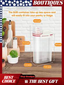 Contenedores de almacenamiento para cereales, dispensador de arroz, contenedor de cereales, contenedor de harina, contenedor de almacenamiento de harina, contenedor de arroz, dispensador de contenedor de granos, contenedores de almacenamiento de harina y azúcar, dispensadores de contenedores de cereales, almacenamiento de arroz, contenedor de almacenamiento de arroz, contenedor de almacenamiento de alimento para perros, dispensador de cereales, contenedores de almacenamiento de alimento para mascotas, contenedor de alimento para perros, contenedor de alimento para mascotas, contenedor de almacenamiento hermético de alimento para perros, contenedor de almacenamiento de semillas de ave, contenedor de alimento para gatos, contenedor de alimento para perros, contenedor de almacenamiento de arroz, recipiente de almacenamiento de alimentos de plástico para despensa de cocina con taza, pequeño contenedor de alimentos para mascotas perros y gatos con dispensador - Rojo - Ver 2