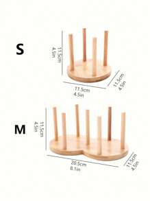 1pc Bamboo Wooden Cup Storage Rack, Creative Round DIY Household Cup Holder For Disposable Paper Cup