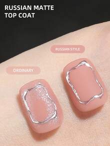 2瓶15毫升Rubbian哑光指甲油，持久透明橡胶涂层，LED UV强韧指甲，高光泽亮面封层凝胶指甲油 - 無色 - 查看 7