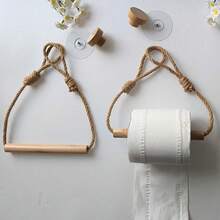 1 Stück dekorativer hängender Toilettenpapierhalter - platzsparender Toilettenpapier-Spender mit einfachem Rollenwechsel - Badezimmer-Accessoires für moderne Häuser, Haushaltsartikel, Tisch - Verschiedenfarbig - Übersicht 9