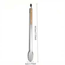 Pince de cuisine en acier inoxydable avec poignée pour barbecue, accessoire de barbecue premium en acier inoxydable pour la salade, la cuisson au gril et les accessoires de barbecue