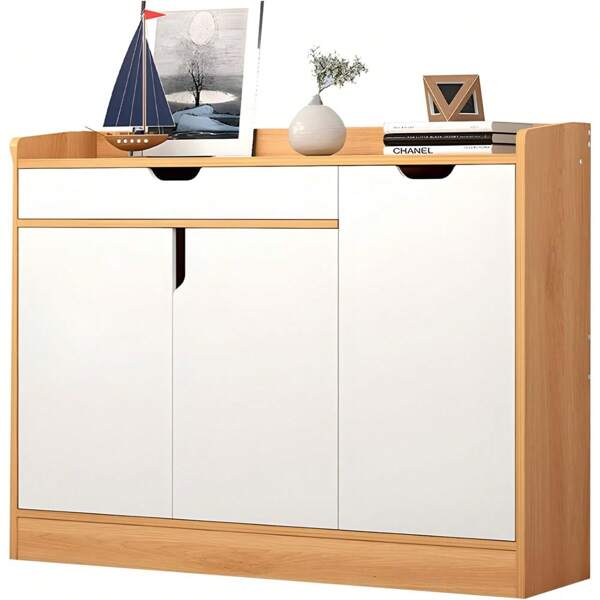 Gabinete Zapato Recibidor Gran Capacidad Zapatera Organizador Moderna Múltiples Capa Armario Zapato con Puerta Vertical Mueble Organizador Zapato Cajon para Entrada Sala Estar Recámara