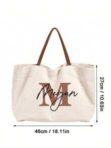 定制伴娘沙滩包 - 个性化帆布手提包，可印名字，完美适用于婚礼、新娘派对和旅行 - 象牙色，完美的节日个性化礼物，适合万圣节/圣诞节/感恩节/新年/情人节等场合。女士包包，多用途，大容量，多功能，色彩缤纷，可爱，简约，趣味，卡哇伊，千禧年风格，极简主义，通勤，商务休闲，基础款，定制，个性化，独特，专属定制，送给他的理想礼物，送给她的理想礼物，送给家人，朋友，女朋友，周年纪念日，生日，节日/度假，户外/郊游/旅行/徒步/体育场/运动/攀岩，商务/通勤/工作/办公室，假期，假期，学校用品，返校，办公室，学校，教室教师礼物，适合大学生、同事、宿舍、教师、男生女生、青少年、初中生、高中生、大学新生、大一新生、大二学生、低年级学生