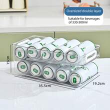 1/3/4 Set, Beverage Pusher Drink Propeller, Refrigerator Bottle And Can Storage Box, Self -Propelled Soda Can Dispenser With Upgraded Double-Layer Partition Board And Positioning Buckle, Kitchen Supplies, Closet Organizers And Storage, Desk Organizer