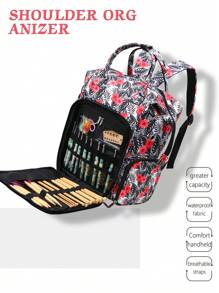 1pc New Diy Wool Crochet Hook Knitting Tool Storage Bag, Living Supplies Miscellaneous Storage, Women Men's Backpack Outdoor Travel Oversized Capacity Portable Shoulder Bag, Suitable For Long And Short Distance Travel Use, A Large Number Of Items To Carry, Holiday Gifts