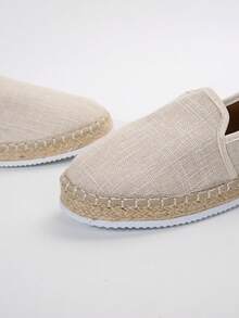 Damen Boho Niedlich Urlaub Runde Spitze Plateau Slip On Espadrilles Bootschuhe Flache Leinen Loafer, Komfortabel, Leicht, Lässig Schuhe