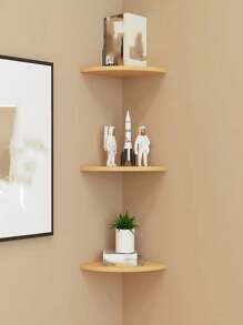 1pc Floating Shelf Space Saving Corner Shelf Storage Rack Wall Shelf For Bedroom Living Room Bathroom Kitchen
