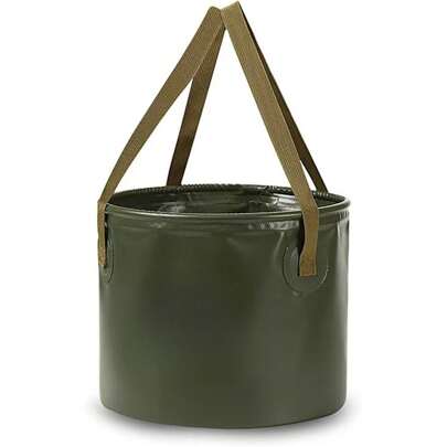 Cubo plegable portátil para picnic al aire libre, cubo de pesca, cubo de gran capacidad, apto para acampar, senderismo, agua, verduras y frutas, 10 litros