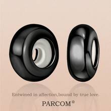 PARCOM 1 pieza Juego de joyas con cuentas espaciadoras de diseño simple plateadas en plata y de silicona, adecuadas para pulseras y collares, pueden ser un regalo perfecto de cumpleaños, festival o decoración de pulseras