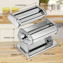 Stainless Steel Manual Pasta Maker With 7 Adjustable Thickness Settings And 2 Width Attachments - Perfect For Homemade Pasta, Thin Noodles, Lasagna - Durable And Easy-To-Use Kitchen Tool, Pasta Making | Modern Kitchen Appliance | Stainless Steel Construction - Multicolor - View 8