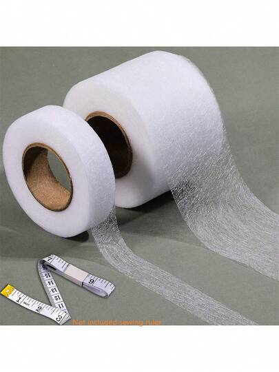 2 Rolls Of Iron-On Hemming Tape, Sizes: 20mm X 30m And 60mm X 30m, No Sewing Required, Suitable For Ironing On Clothes, Curtains, Jeans, Pants, Collars, Handmade, DIY Sewing Crafts