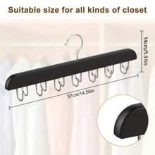 14 buc. Cuier pentru curea din lemn lustruit cu cârlige - Cutie organizatoare multifuncțională pentru haine, cravate, eșarfe, veste, accesorii - Depozitare în dulap care economisește spațiu pentru casă, cămin și dulap