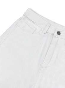 Vintage Old Money High Waist Straight Leg Loose Wide Leg Jeans, Versatile Maxi Length Pants,Apparel Cotton Pants,Suitable For Wear,Y2K,Holiday,Festival,Cowgirl,Jeans,Trousers,Going Out,Denim Trousers Women,Cowboy Women,Jeans Women,Bottoms,Tall In Women,White