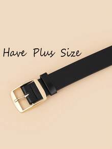 1pc Plus Size Women's Fashion Gold Sun Buckle Decoration Belt, Versatile & Suitable For Daily Use Summer, School Fall, Autumn, Halloween - Gold Buckle - View 4