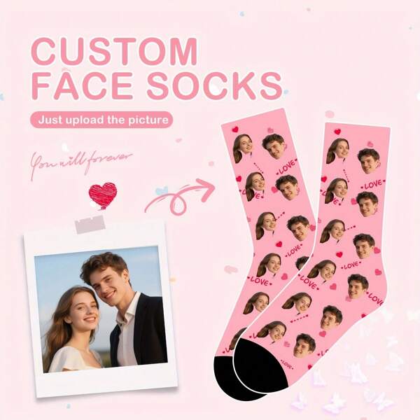 1 Paar neue personalisierte LOVE Socken, personalisierte Paar Socken, Abschlussgeschenk, spaßige hochgeschnittene personalisierte Socken als Geschenk für Männer, Sportssocken, personalisierte Sportssocken, Geburtstags-Personalisierungsgeschenk als Valentinstagsgeschenk, neuartige Socken für Männer, neuartige Socken für Frauen, personalisierte Haus-Socken, personalisierte Neu-Jahr Socken, neuartige Socken für Männer, handgewaschen