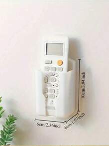 1 szt. Uchwyt na pilota, uchwyt ścienny na telefon i organizer, samoprzylepne pudełko do przechowywania do sypialni, plastikowy stojak ładujący i uchwyt na pilota, montowane na ścianie pudełko do przechowywania pilota do klimatyzatora, silikonowy ścienny uchwyt na pilota do przechowywania, organizer do przechowywania, bez wiercenia, bezwonny, wytrzymały stojak na pilota do telewizora i klimatyzacji