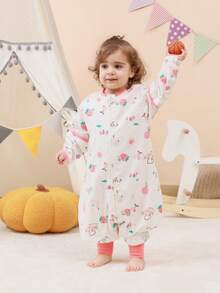 儿童睡袋 4/2 纱布平纹细布分腿睡袋 男女通用婴儿防踢睡袋 纯棉纱布柔软透气睡袋