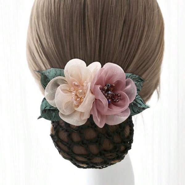 1 pièce Couvre-chignon professionnel pour femmes, serveuse, infirmière, hôtesse de l'air, réception d'hôtel, filet polyvalent pour chignon, élastiques à cheveux, chouchous, élastiques à cheveux, attaches à cheveux