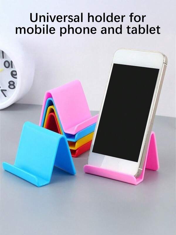 1/2/4pcs Desktop Mobile Phone Tablet Universal Holder, Multi-Function Mobile Phone Holder, Bedside Table Creative Mobile Phone Holder, Pp Material Is Strong And Durable, Easy To Carry, Stable Placement, Convenient For Watching Videos And Reading Novels, Etc.