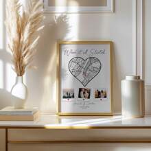 1 Stück personalisiertes Hochzeits- oder Verlobungs-Foto-Standort-Poster, individuelle Gestaltung "Wo sie Ja sagte" / "Wo alles begann" / "Wo wir uns kennenlernten", Geschenk für Freunde/Großvater/Vater/Mutter/Großmutter/Paar/Freund/Sohn/Tochter/Familie/Paar/Ehemann/Ehefrau, Geburtstags-Party Dekoration