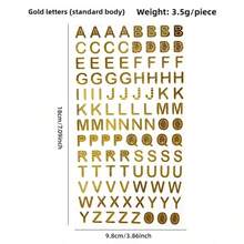 18pcs Mixed Gold & Silver Foil Letter & Number Stickers, Creative Decorative Stickers For DIY Planner/Notebook/Phone Case/Card Making - Multicolor - View 8