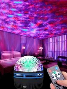 1 Proiettore di effetti di onde dell'oceano e galassia per sale da gioco, feste, proiettore di luci per camera da letto, proiettore di luci a LED per decorazioni per la casa