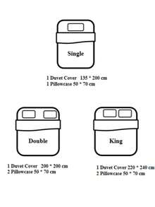 NOVARIA HOME - 2/3 Pieces Duvet Set - 135*200 1 Pillow Case 50*70 - 200*200 2 Pillow Case - 220x240 2 Pillow Case - Made In Turkey - Black - View 2