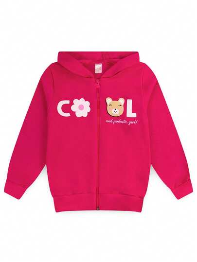 Jaqueta Moletom Infantil Menina c/ Capuz e Zíper Cool Girl