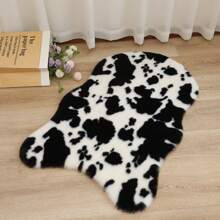 Fluffy Luxury Animal Print Rugs/Cushion/Mat For Sofa, Decorative Soft Plush Cream Shag Rug/Carpet Pad With Asymmetrical Shape Gifts Birthday Graduation