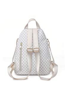 Fashionable Women Clover Backpack,PU Leather Shoulder Bag,Handbag,Student Bookbag,Commuter Bag,School Bag,Portable,Laptop Compartment,Large Capacity,For Teen Girls Women College Students,College,Middle School,High School,Outdoors,Travel,Outings,Elementary School,Office