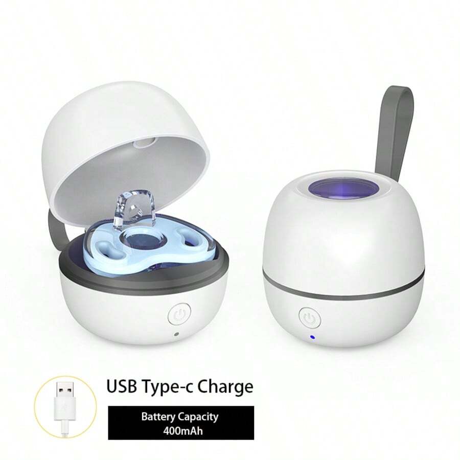 Esterilizador UV recargable portátil, adecuado para esterilizar y almacenar artículos como chupetes, joyas, llaves, cortaúñas