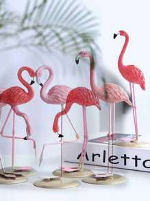 1pc Resin Flamingo Decor, Creative Ornament, Lightweight And Luxurious, Home Living Room Desktop Accessory