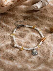 Women's Bohemian Seed Beaded Necklace Set, Hawaiian Handcrafted Turquoise Beach Bead Necklace Jewelry