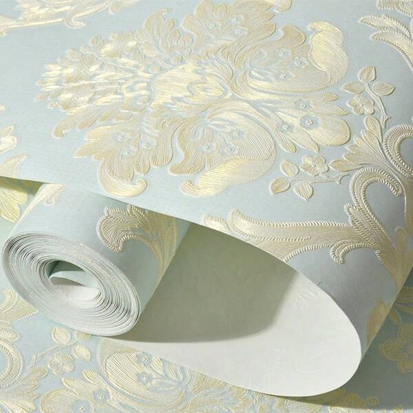 European Wallpaper Self-Adhesive Thickened Retro Large Flower Luxury Wall Sticker Paper Self Pasting Bedroom Living Room TV Background Wall Wallpaper