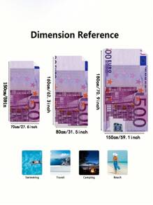1pc Retro Printed Beach/Bath Towel, Suitable For Home, Swimming, Camping, Beach Holiday