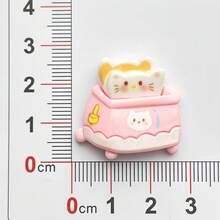 16pcs Sanrio Cat Glossy Resin Baking Accessories DIY Jewelry, Includes Phone Cases, Fridge Magnets, Hair Clips, Cartoon Design