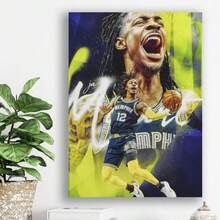 Framed Lurouya Ja Morant Basketball Player Poster Poster Album Cover Posters For Bedroom Wall Art Canvas Posters Music Album Cover Poster - Framed - View 2