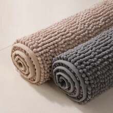 1pc Non-Slip Bathroom Mat, Thick & Dense Shaggy Chenille Microfiber Bathroom Rug, Machine Washable, Soft & Comfortable, Highly Absorbent, Suitable For Bathtub, Shower, And Bathroom