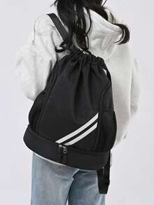 SEYATULLH 防水便携背包，适合运动和旅行，大容量收纳，抽绳运动健身包，大容量干湿分离运动包，运动健身瑜伽包，可折叠抽绳背包，篮球鞋收纳包，适合徒步、健身、瑜伽和上学，男女通用，旅行必备，耐用健身包