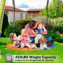 Swing Sets For Backyard, Heavy-Duty Swing And Slide Set, 440lbs 5 In 1 Outdoor Swing Set With Slide, Saucer Swing, Swing Seat, Soccer Goals And Basketball Hoop, Outdoor Playset Suitable For Kids - Nhiều màu - Xem 8