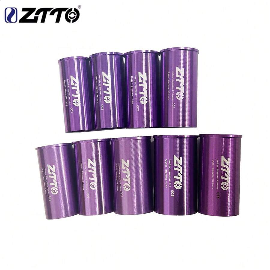 ZTTO Bicycle Seatpost Adapter, Alloy Sleeve Convert Seat Post Tube, Size: 25.4mm, 27.2mm, 28.6mm, 30.4mm, 30.8mm, 31.6mm, 33.9mm, 34.9mm - Purple - View 1